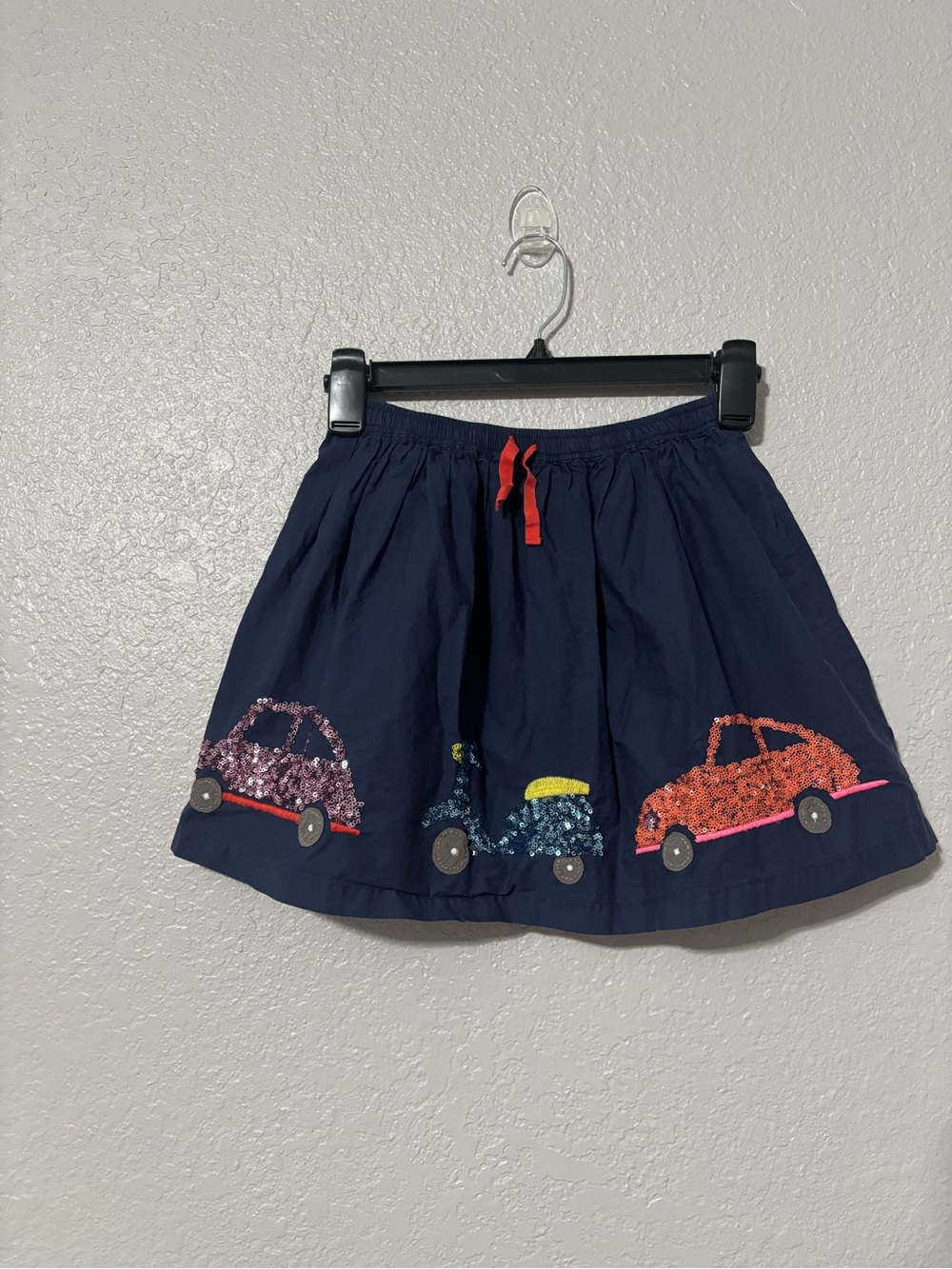 Mini Boden Girls Skirt with Sequin Car
